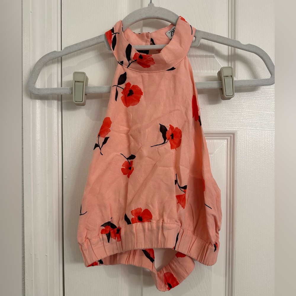 Zara floral halter top